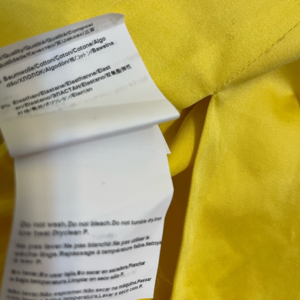 Boss Hugo Boss Yellow Ruched Pleated Dress - Picture 6 of 7